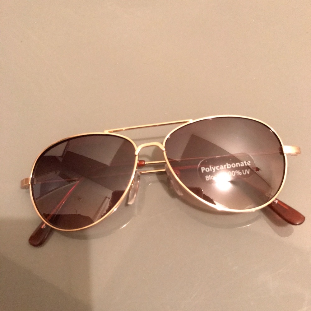 Kids unisex aviator sunglasses-Brown
